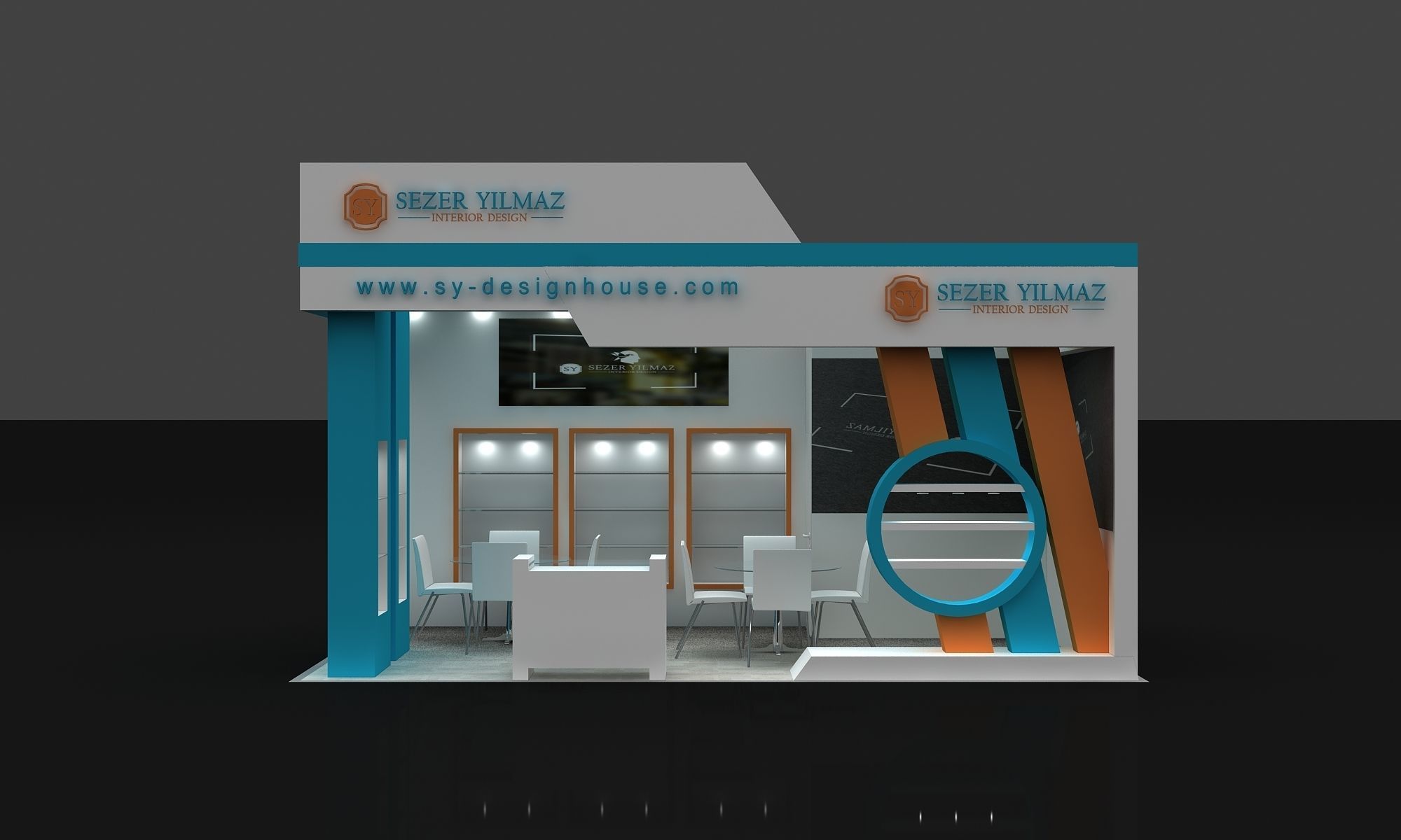 Exhibition Stall Stand Size  4 x 7  Height 366 3D model_2