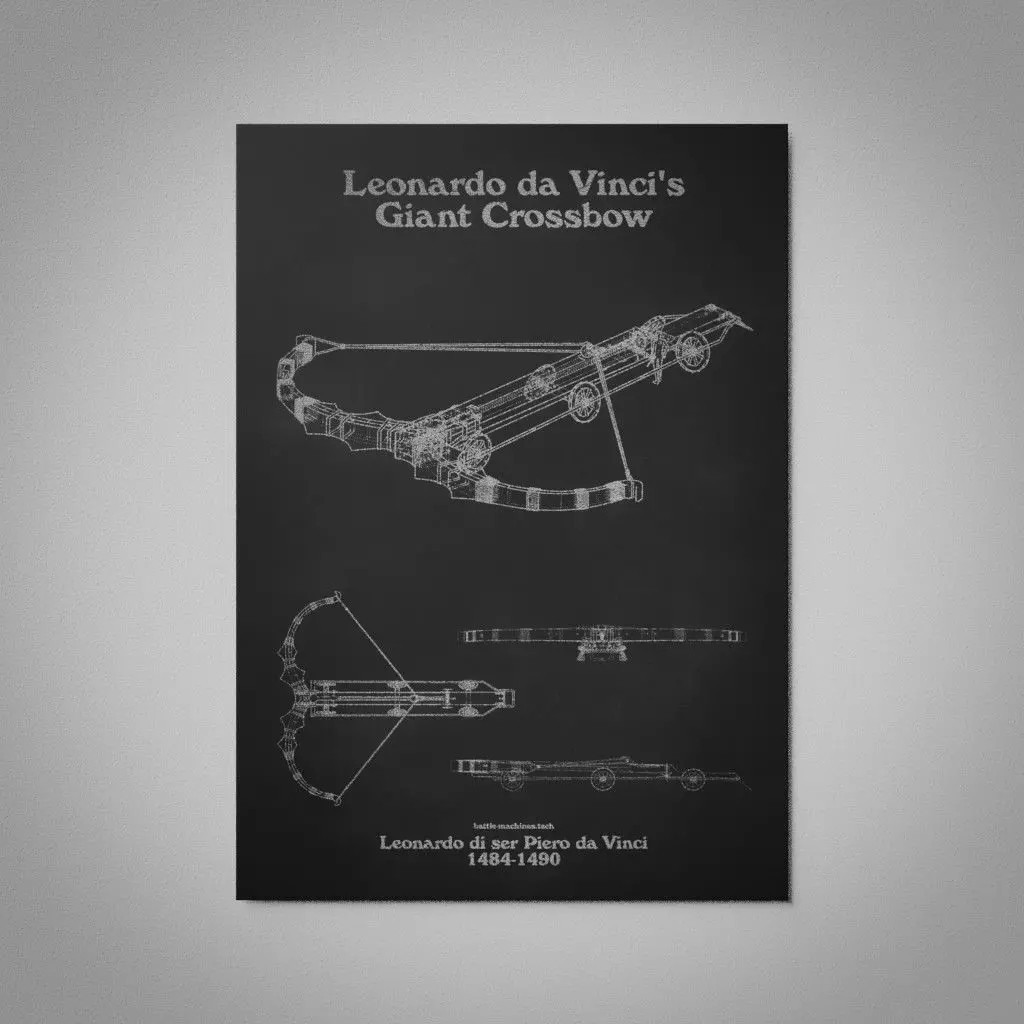 Da vinci Giant Crossbow Wall Picture 3D model_0
