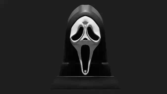 Ghostface scream statue