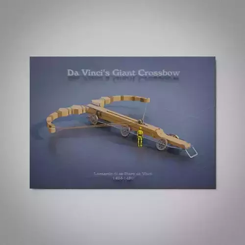 Da vinci Giant Crossbow Wall Picture 3D model