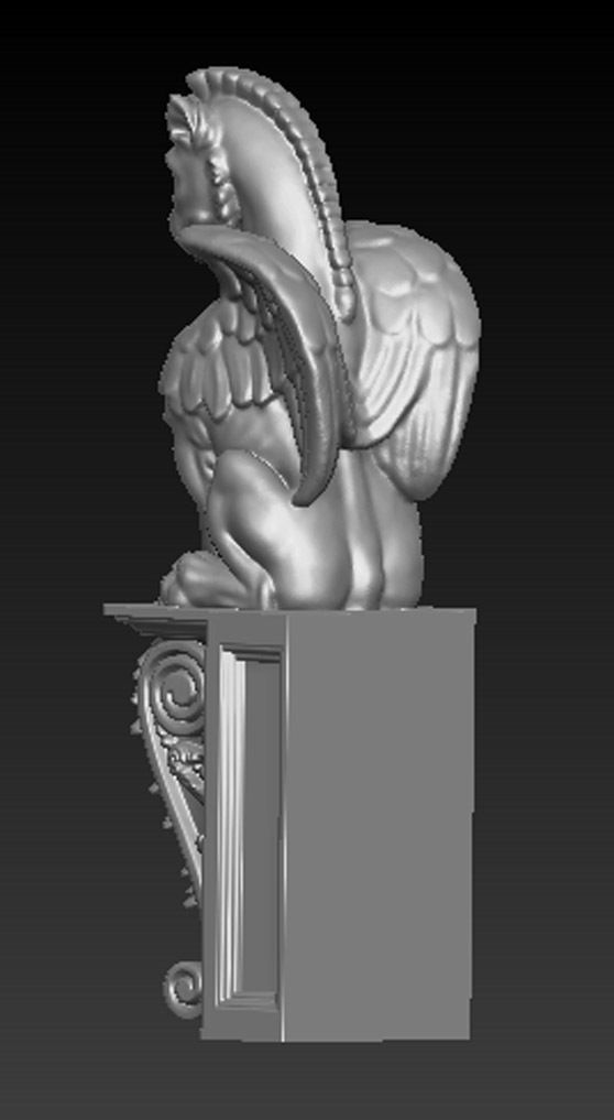 Corbel Decorative Dragon 3 3D print model_3