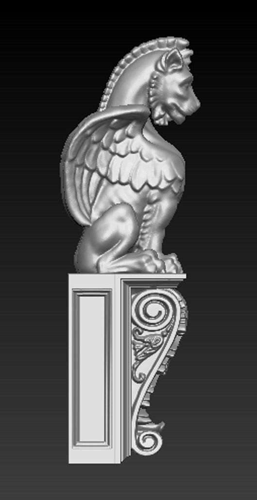 Corbel Decorative Dragon 3 3D print model_2