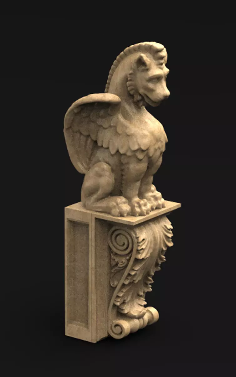 Corbel Decorative Dragon 3 3D print model_0