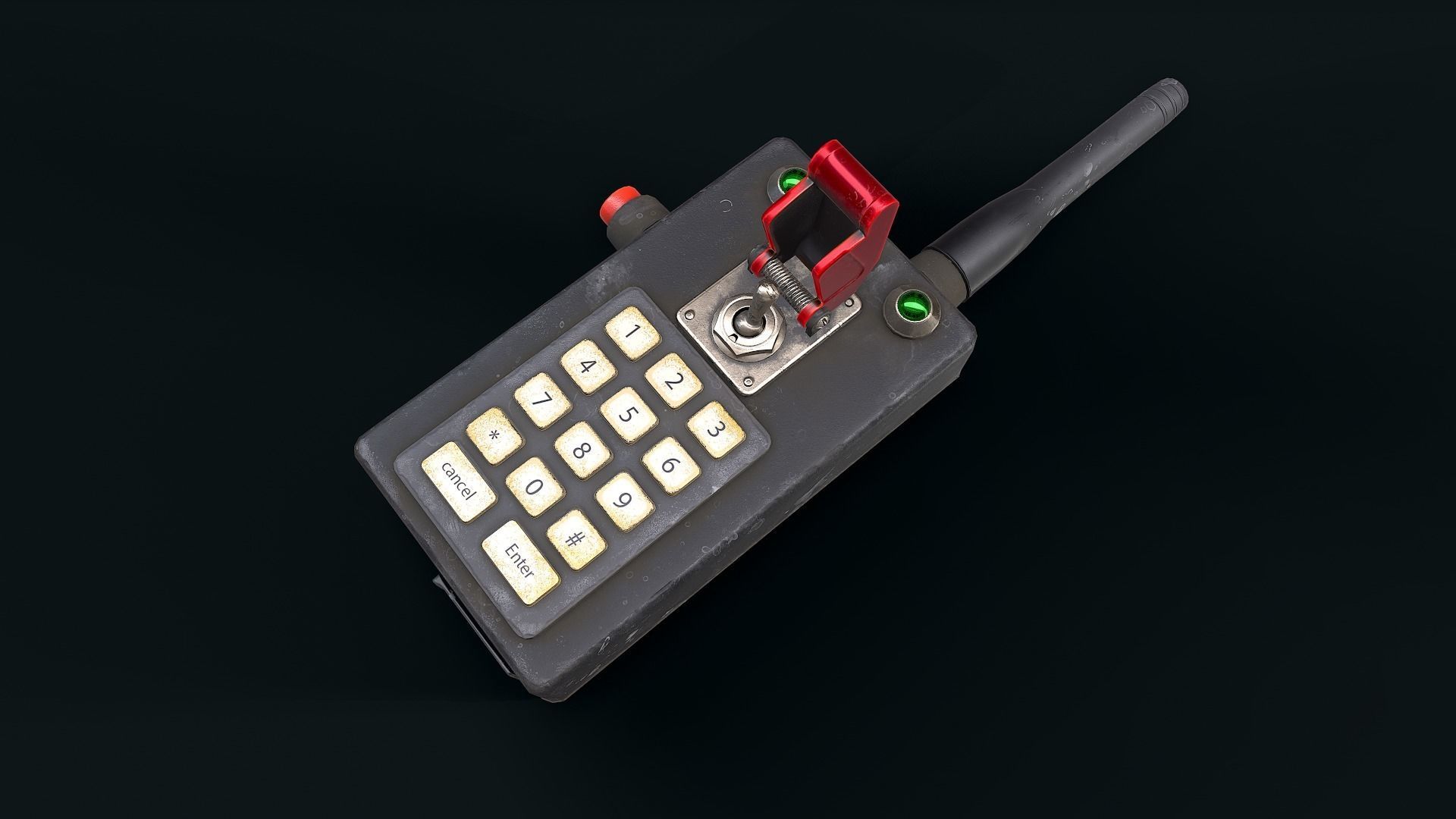Electronic detonator 2 Low-poly 3D model_3