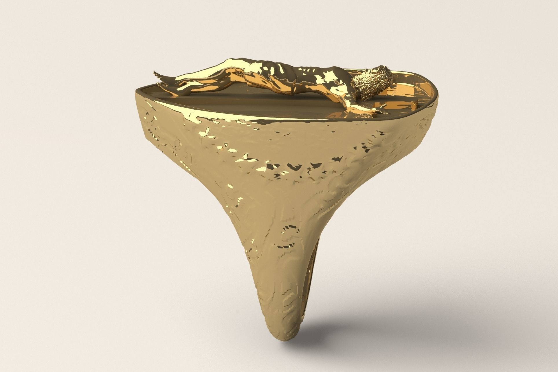 Jesus ring 1 3D print model_2