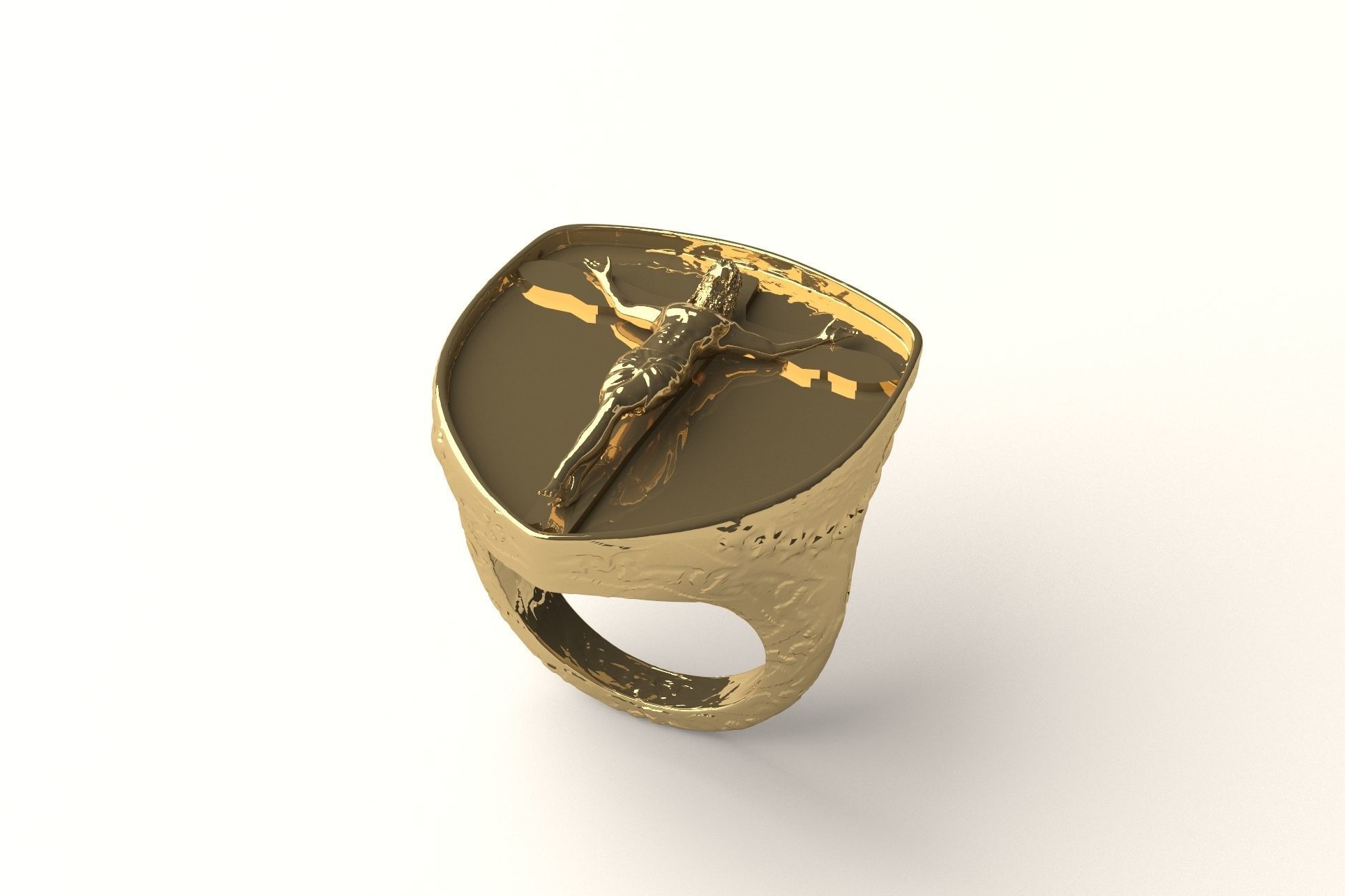 Jesus ring 1 3D print model_1