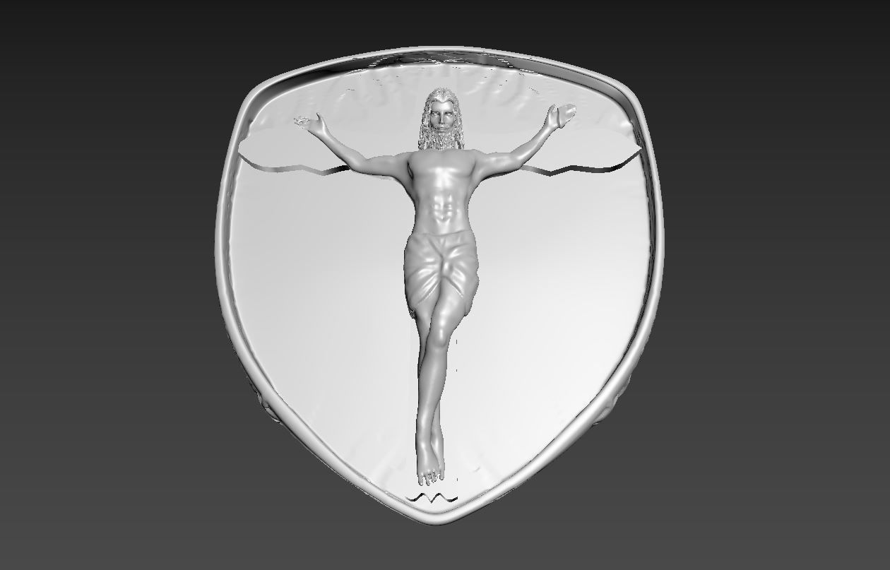 Jesus ring 1 3D print model_7