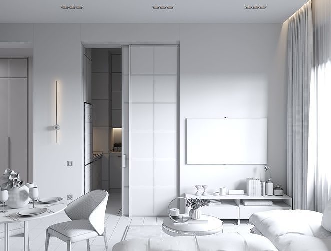 Interior scene 3D model 7