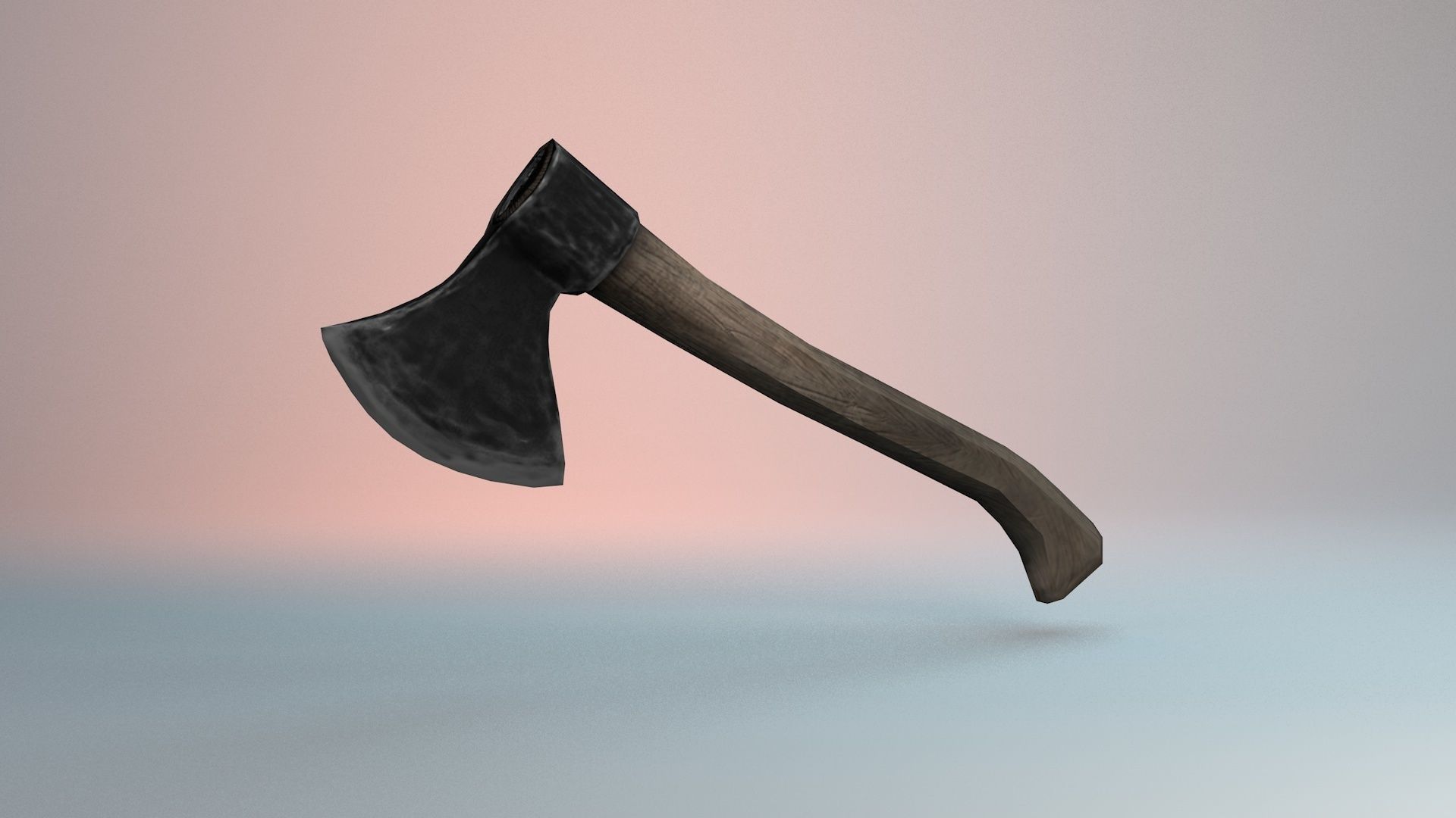 Axe Wooden Model Low-poly 3D model_6