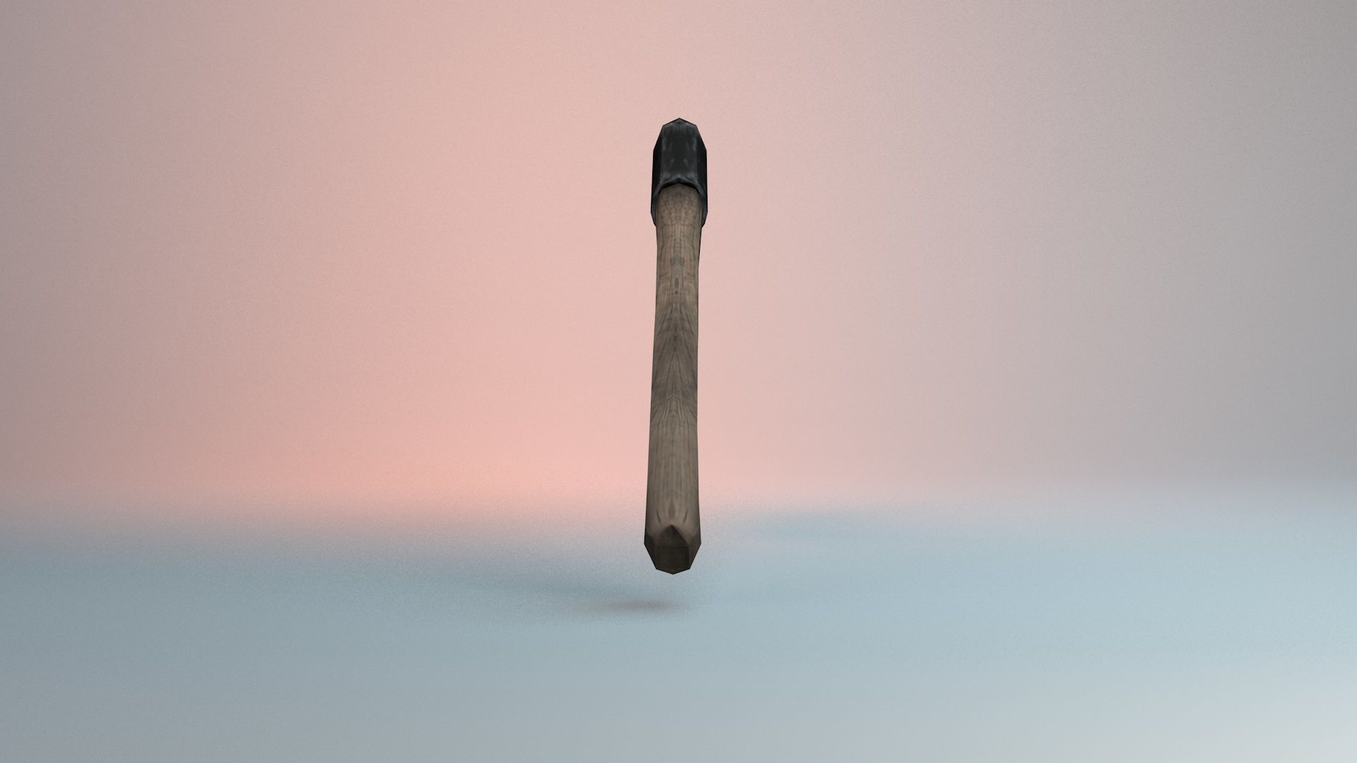 Axe Wooden Model Low-poly 3D model_8