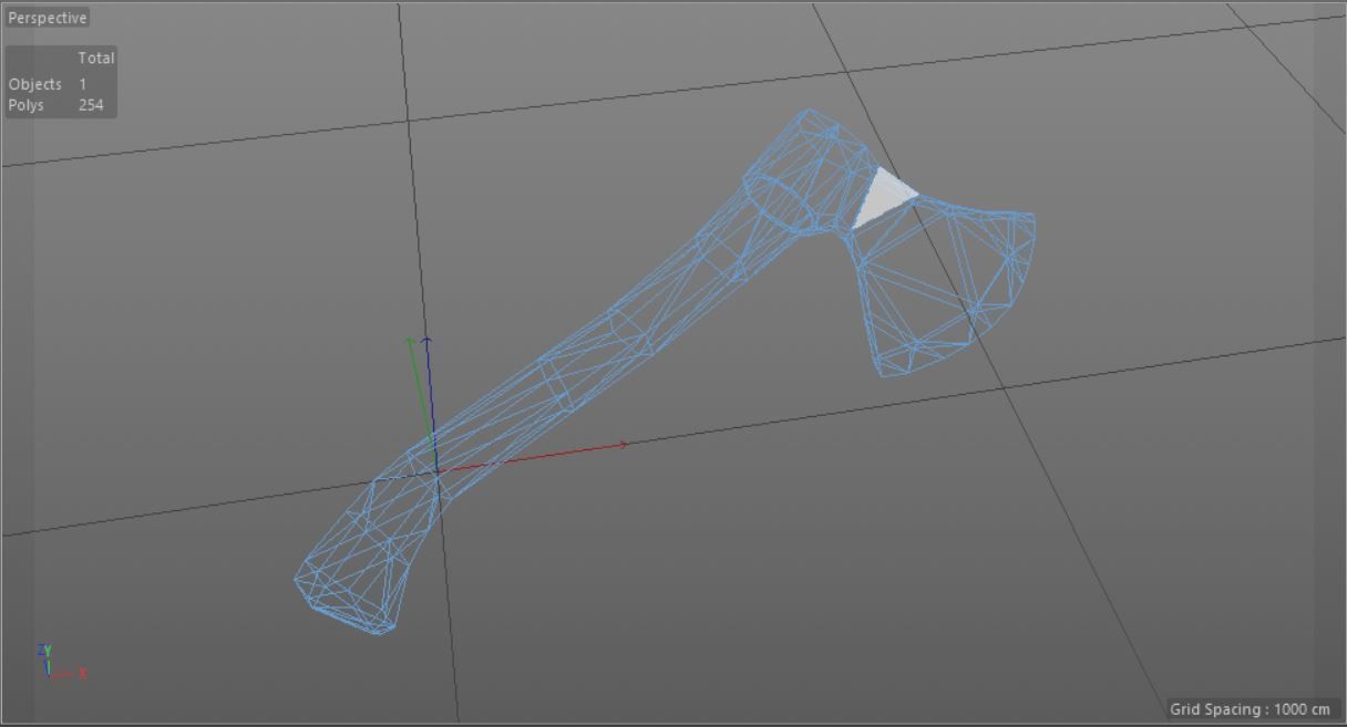 Axe Wooden Model Low-poly 3D model_10