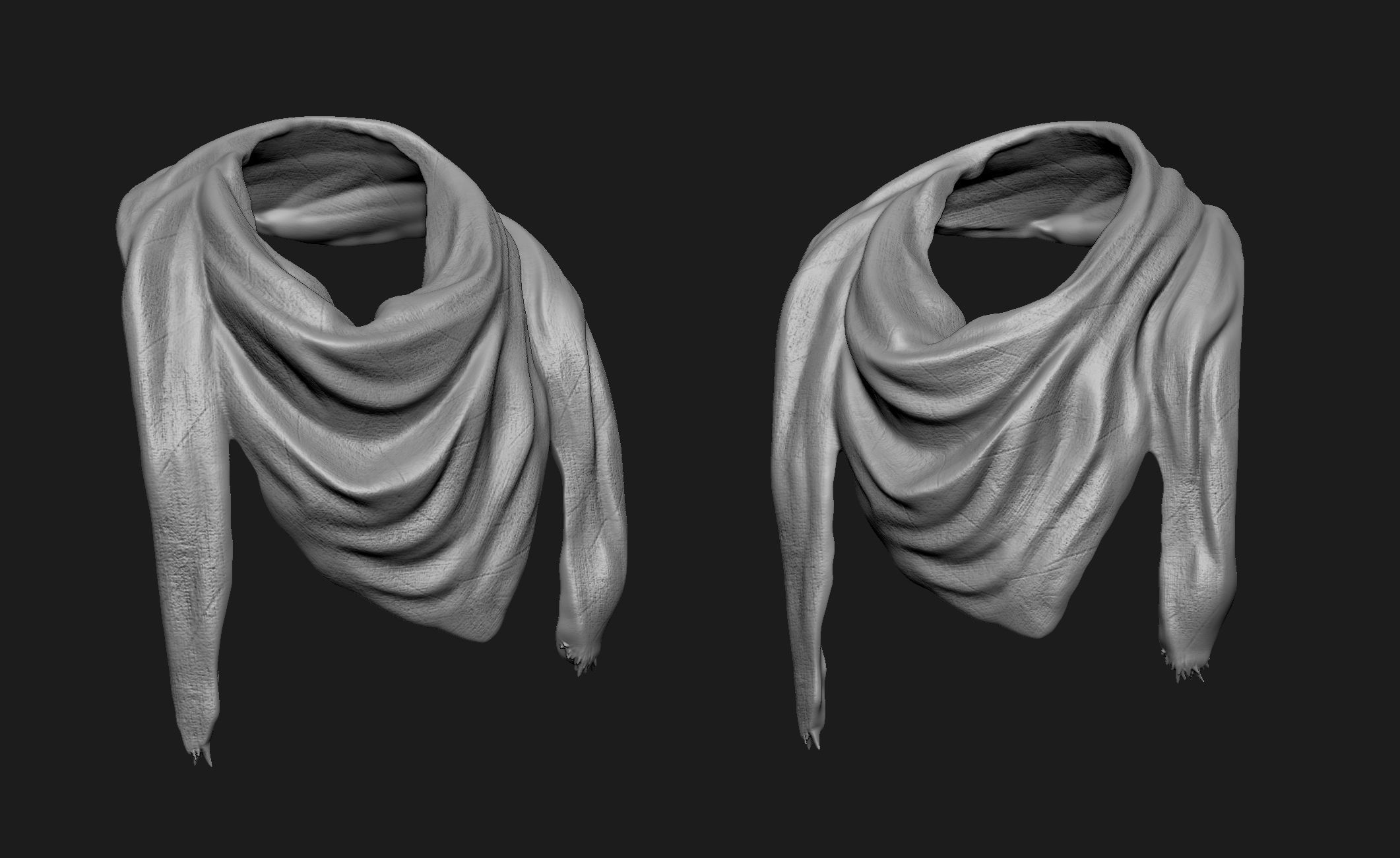 Scarfs for 3d Printable Characters Part 1 3D model_8