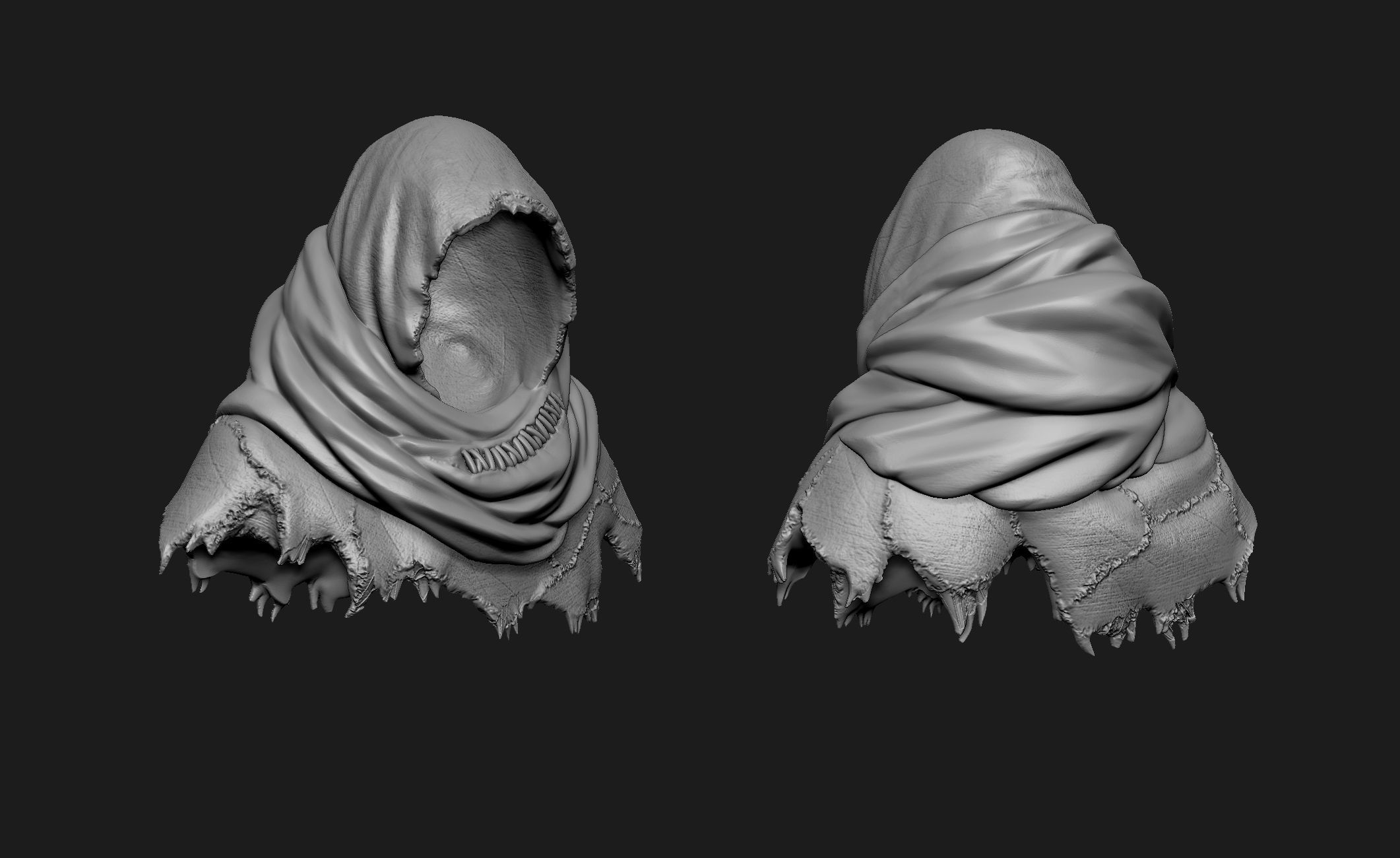 Scarfs for 3d Printable Characters Part 1 3D model_6