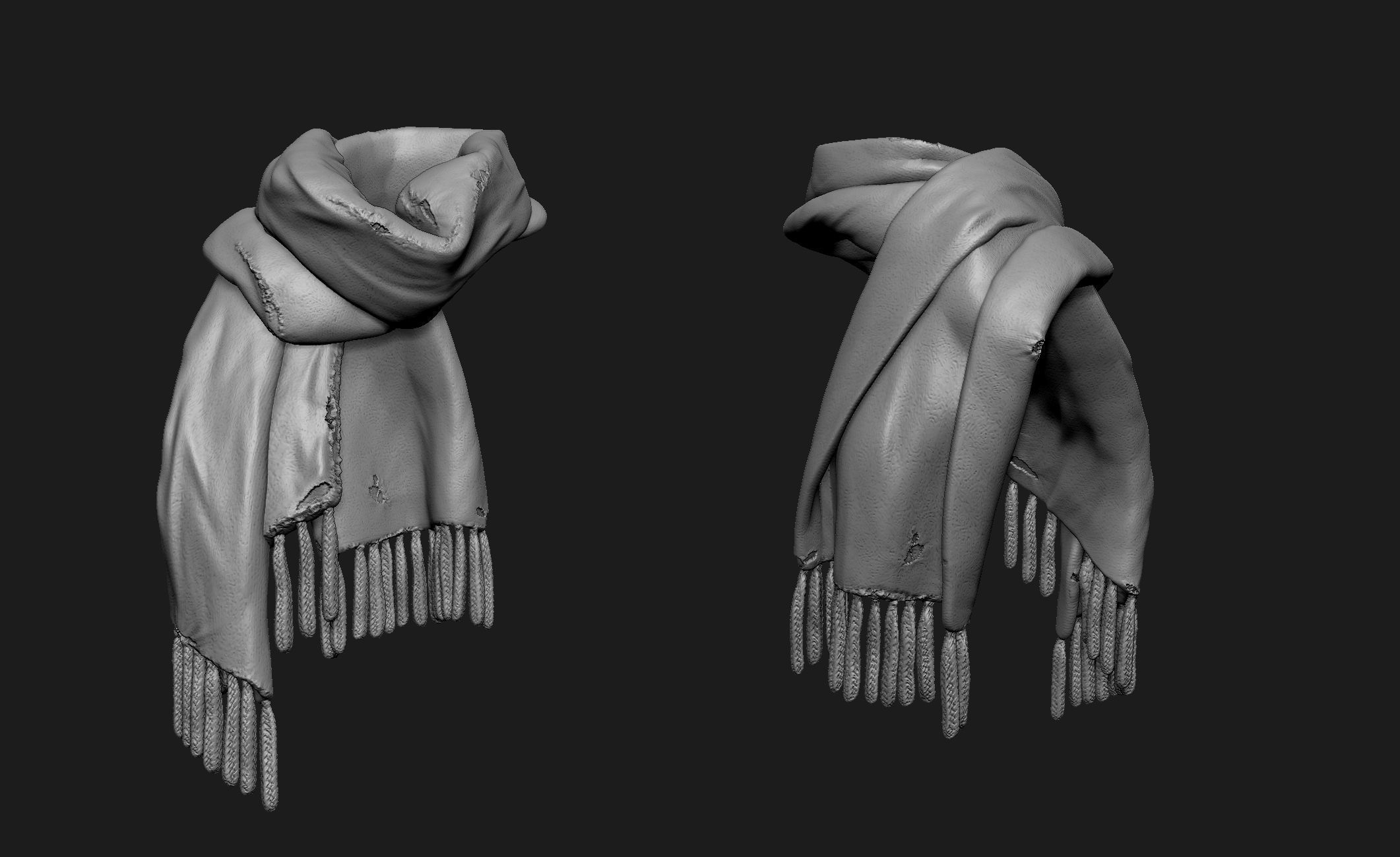 Scarfs for 3d Printable Characters Part 1 3D model_7