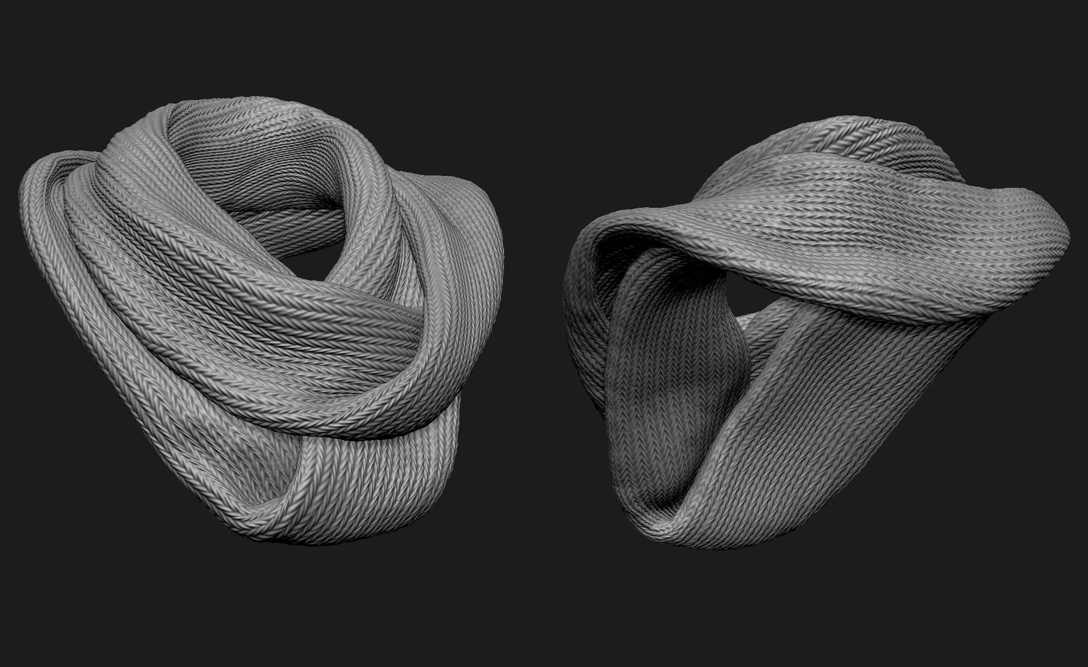 Scarfs for 3d Printable Characters Part 1 3D model_15