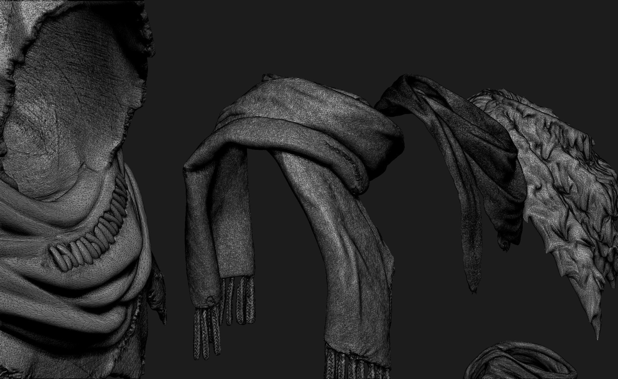 Scarfs for 3d Printable Characters Part 1 3D model_18