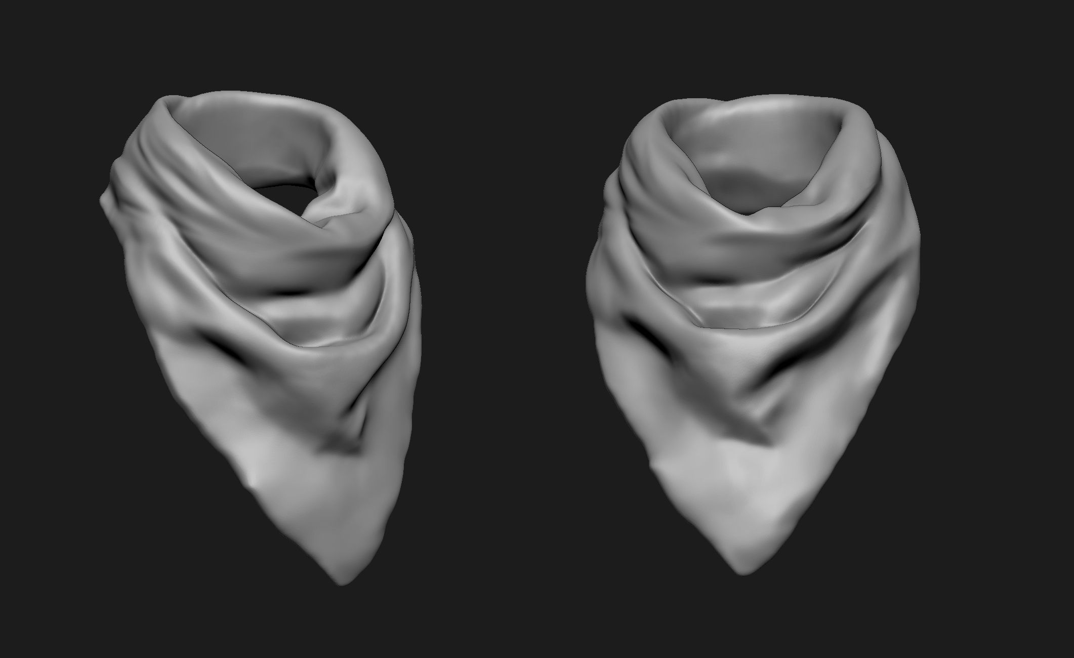 Scarfs for 3d Printable Characters Part 1 3D model_16