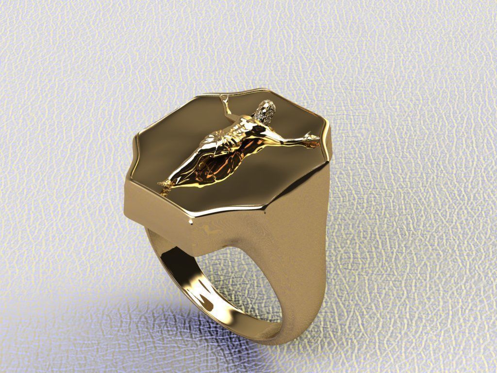 Jesus ring 3 3D print model_5