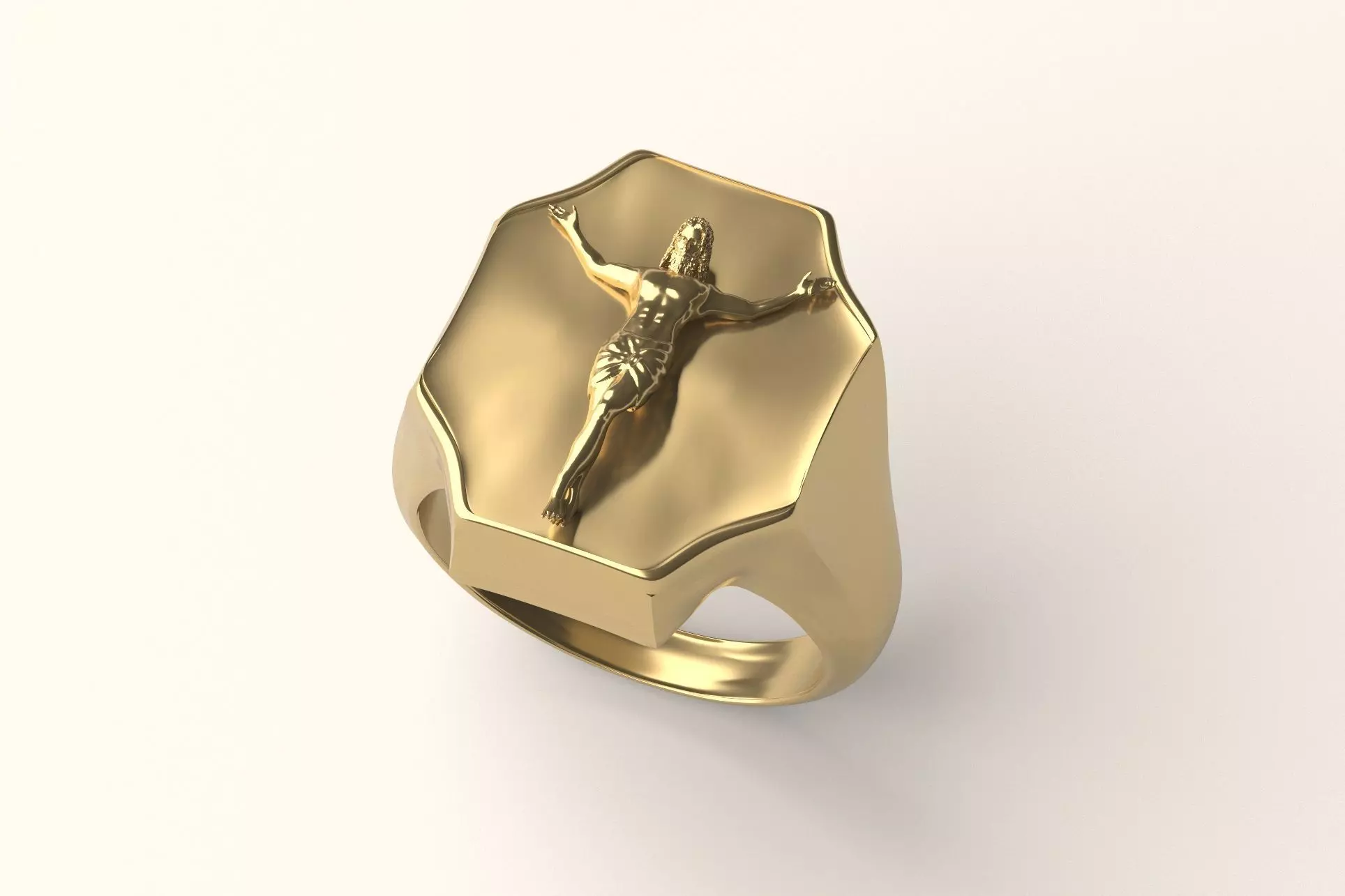 Jesus ring 3 3D print model_0