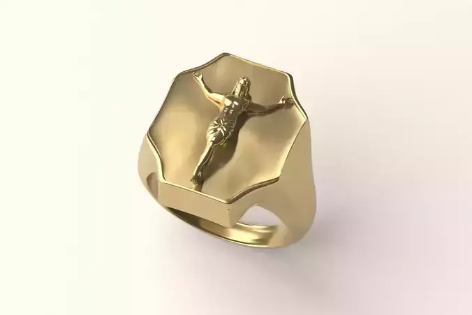 Jesus ring 3 3D print model