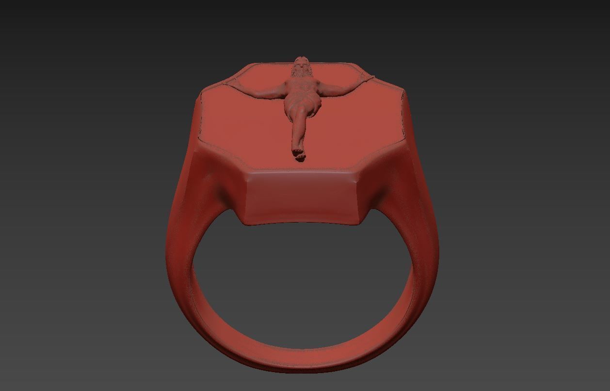 Jesus ring 3 3D print model_6