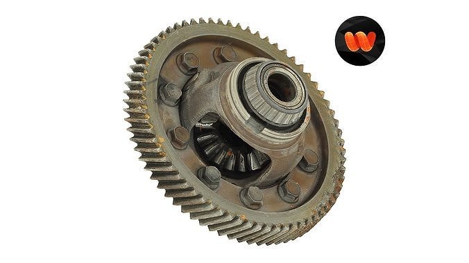 Roller Bearing and Gear Raw Scanned 3D model