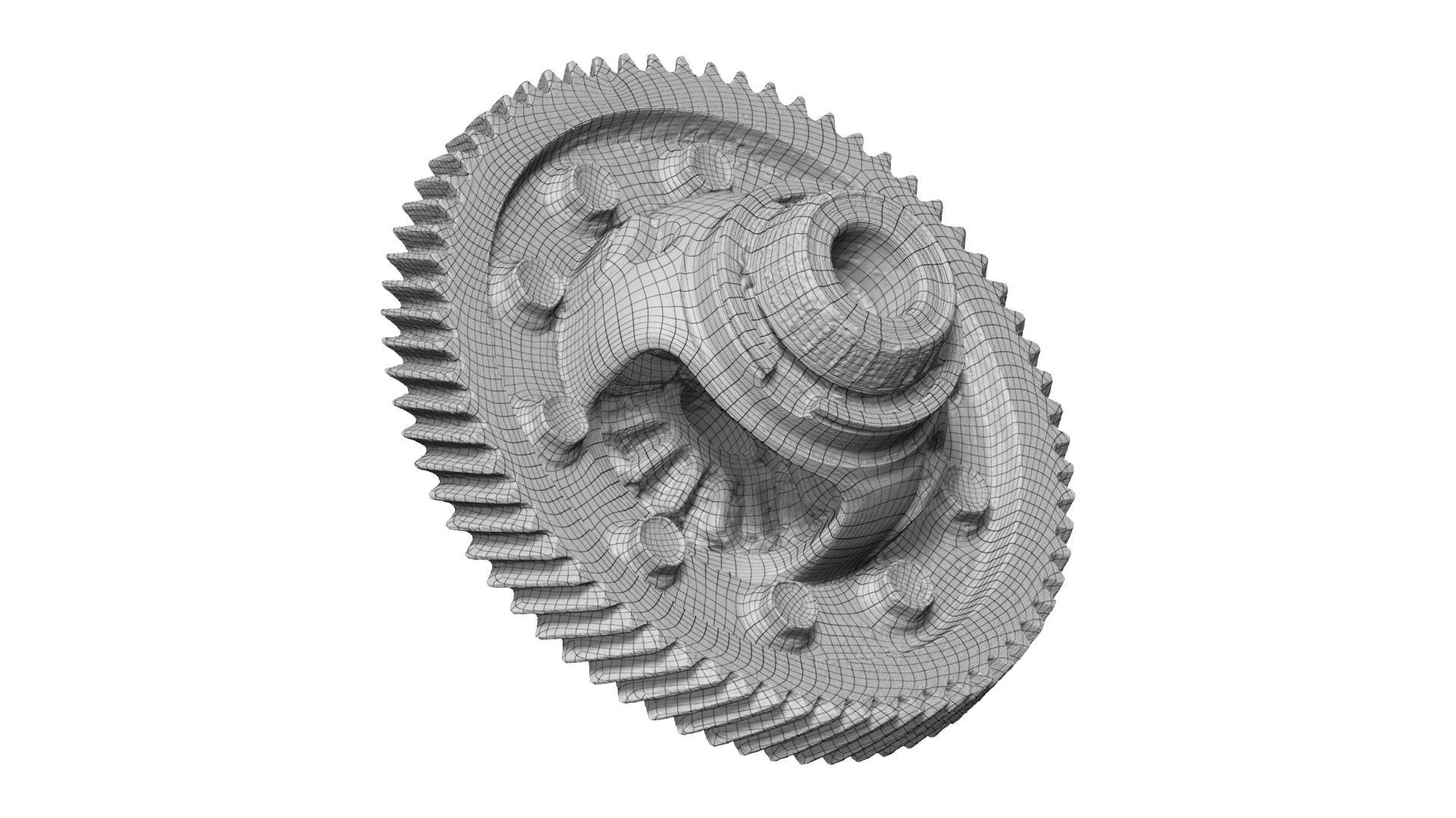 Roller Bearing and Gear Raw Scanned 3D model_8