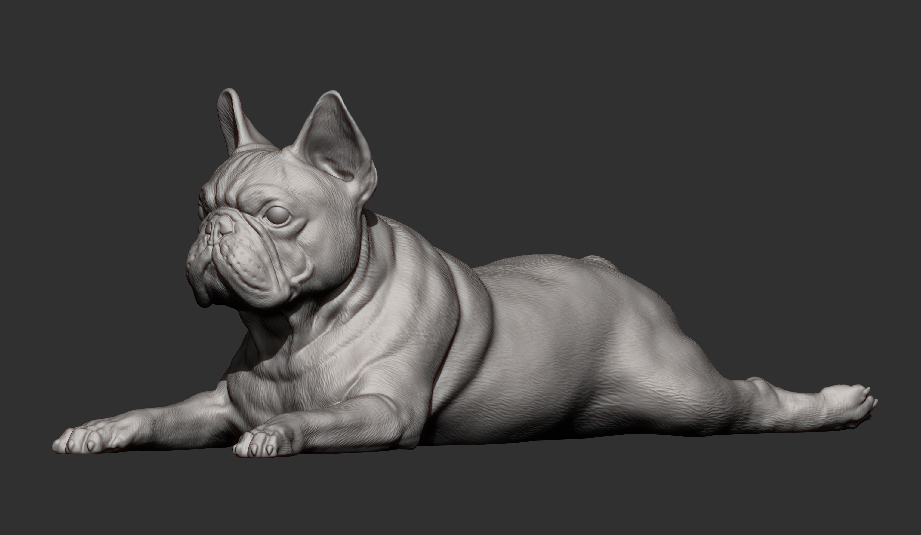 French Bulldog 3D print model_7