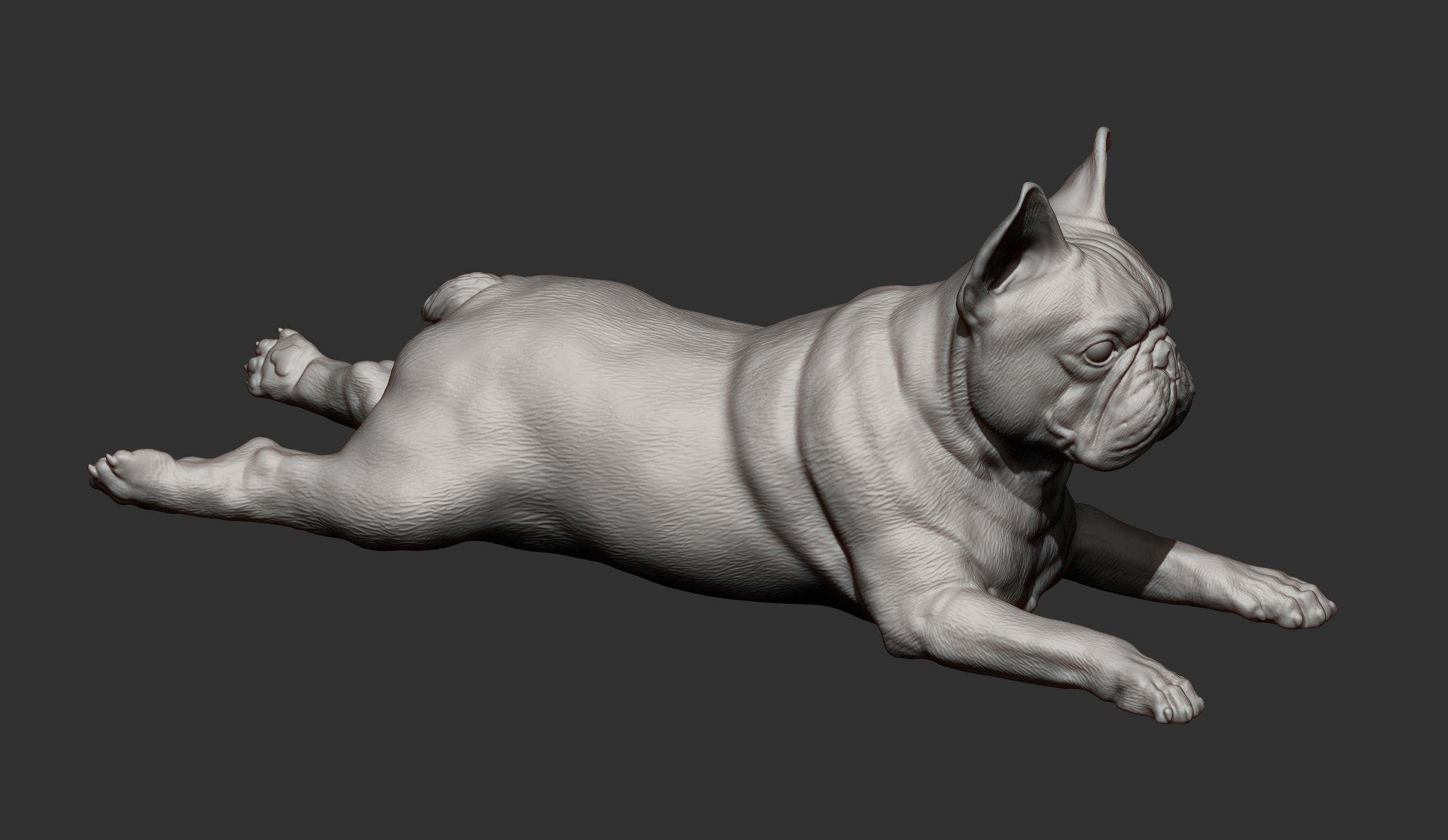 French Bulldog 3D print model_3
