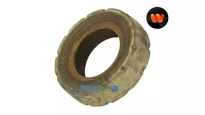Old Forklift Tire Raw Scanned
