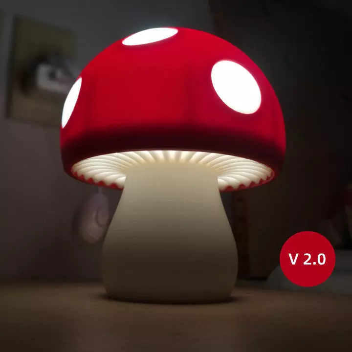 Mushroom Lamp  3D print model_0