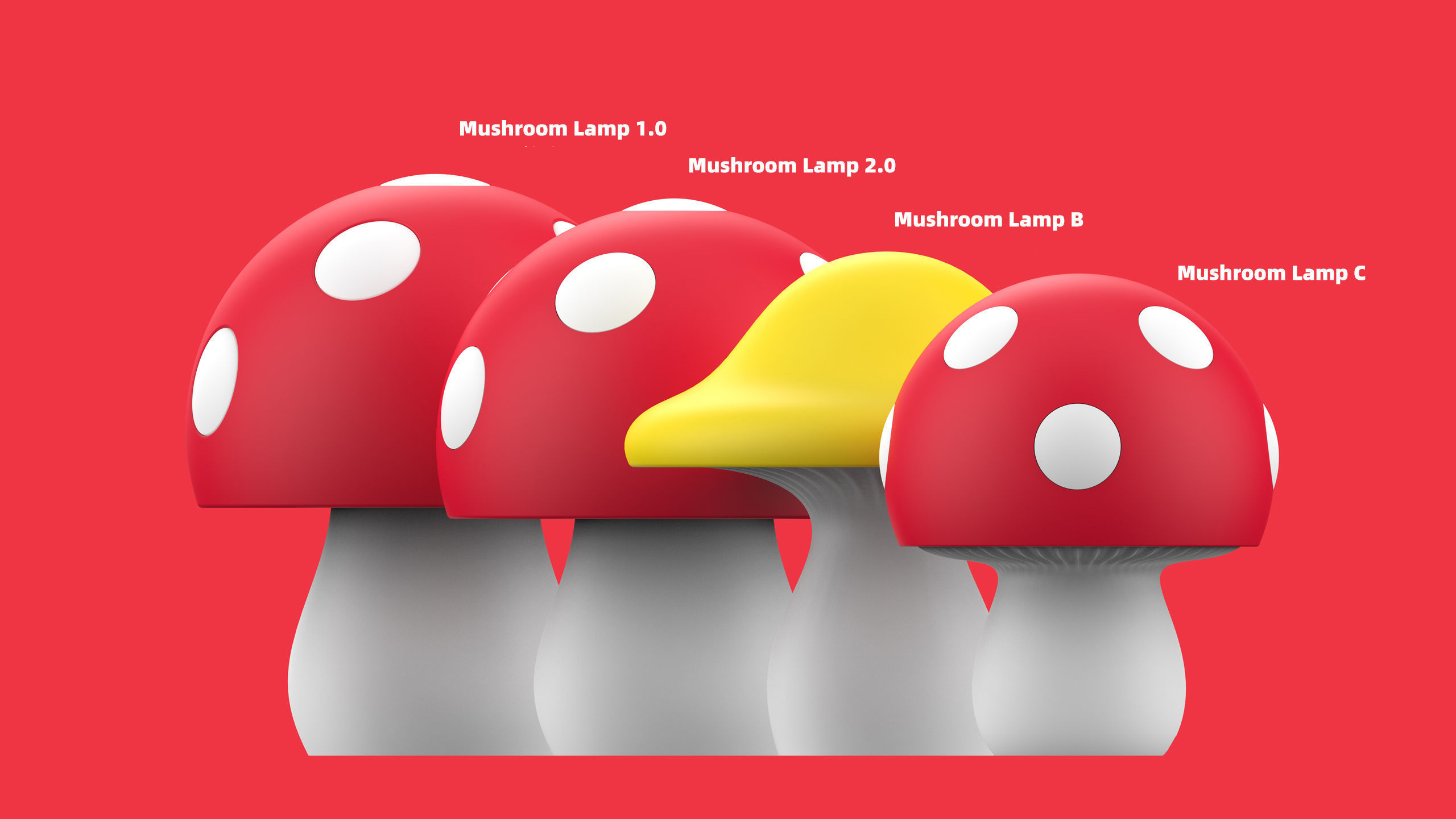 Mushroom Lamp  3D print model_1