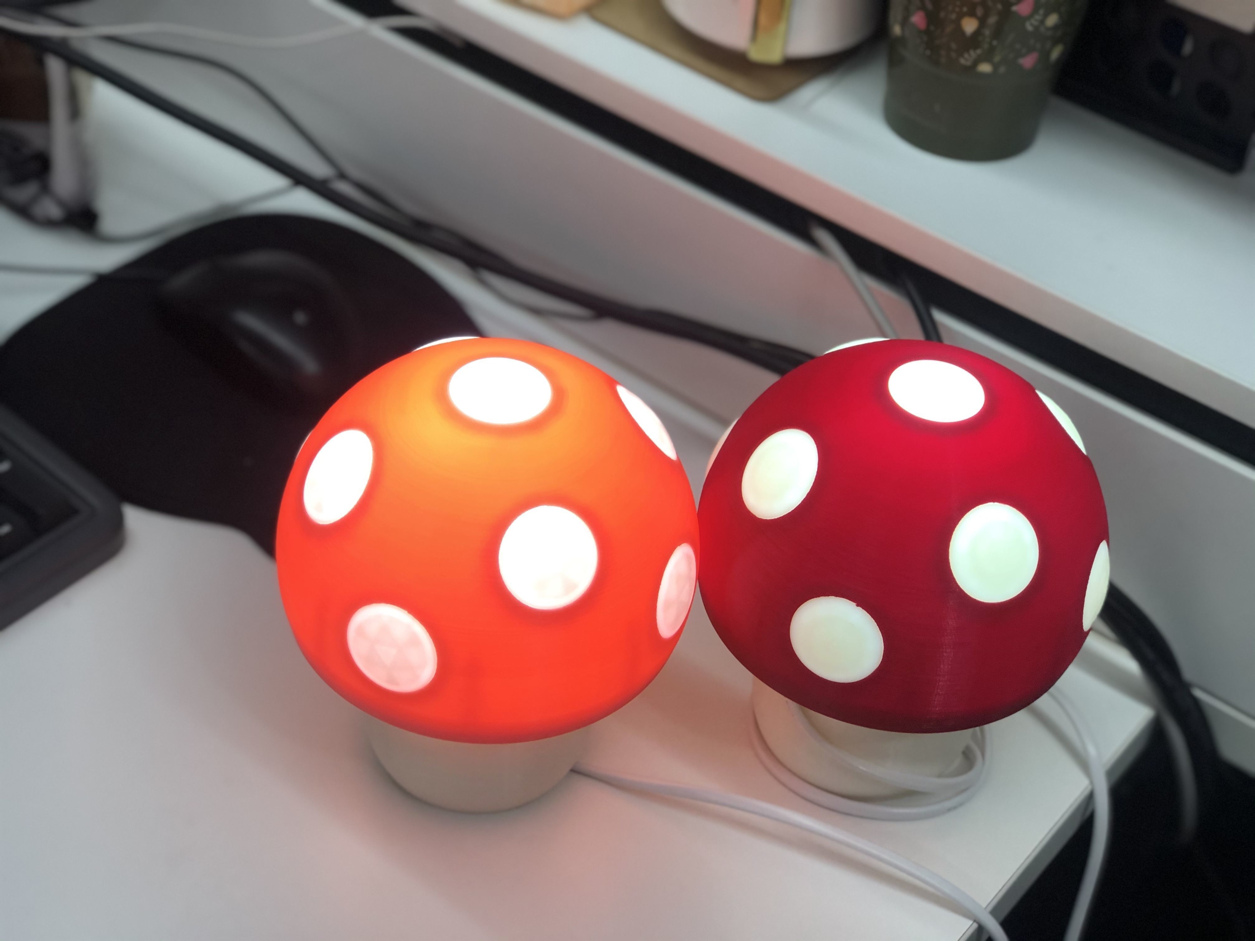 Mushroom Lamp  3D print model_7