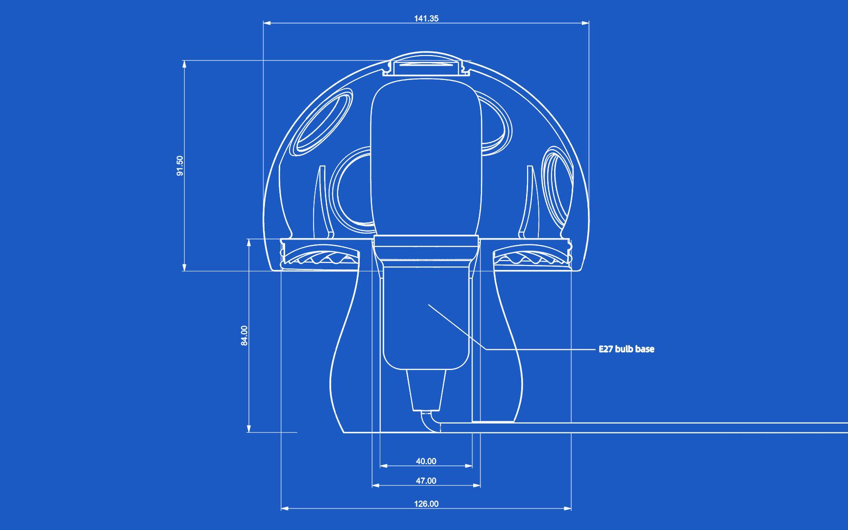 Mushroom Lamp  3D print model_3