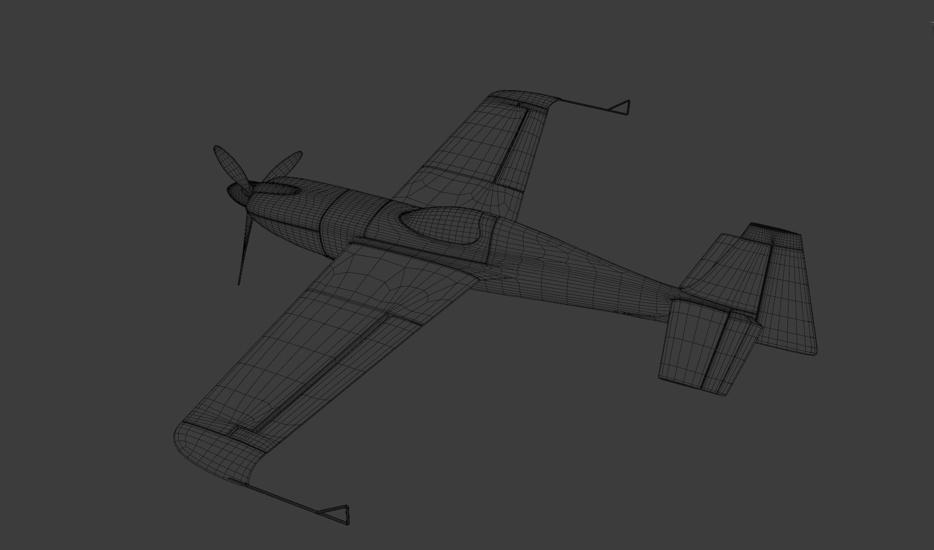 High Quality Zivko Edge 540 Silver Red Bull Livery 3D model_8