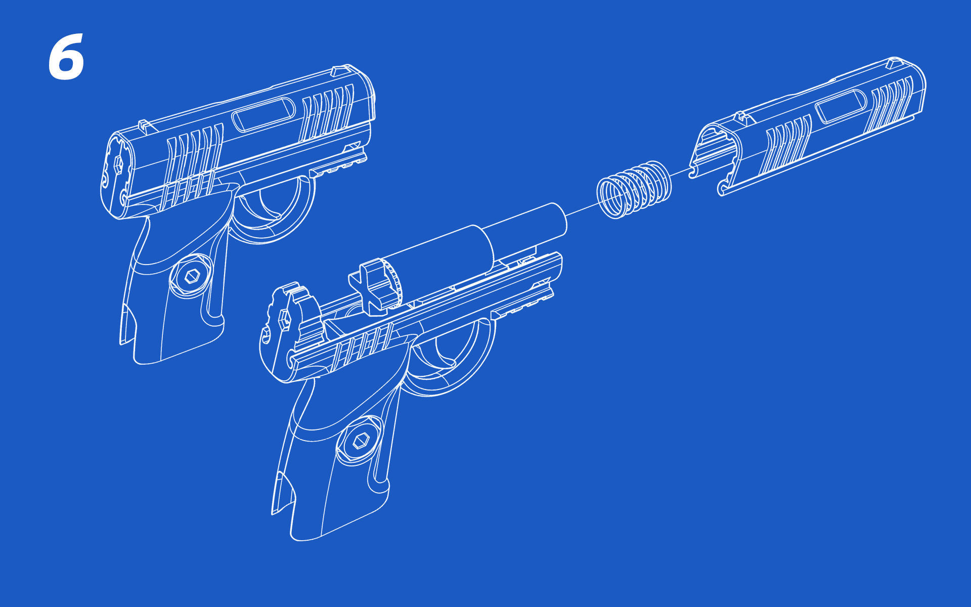 Toy Pistol 3D print model_9