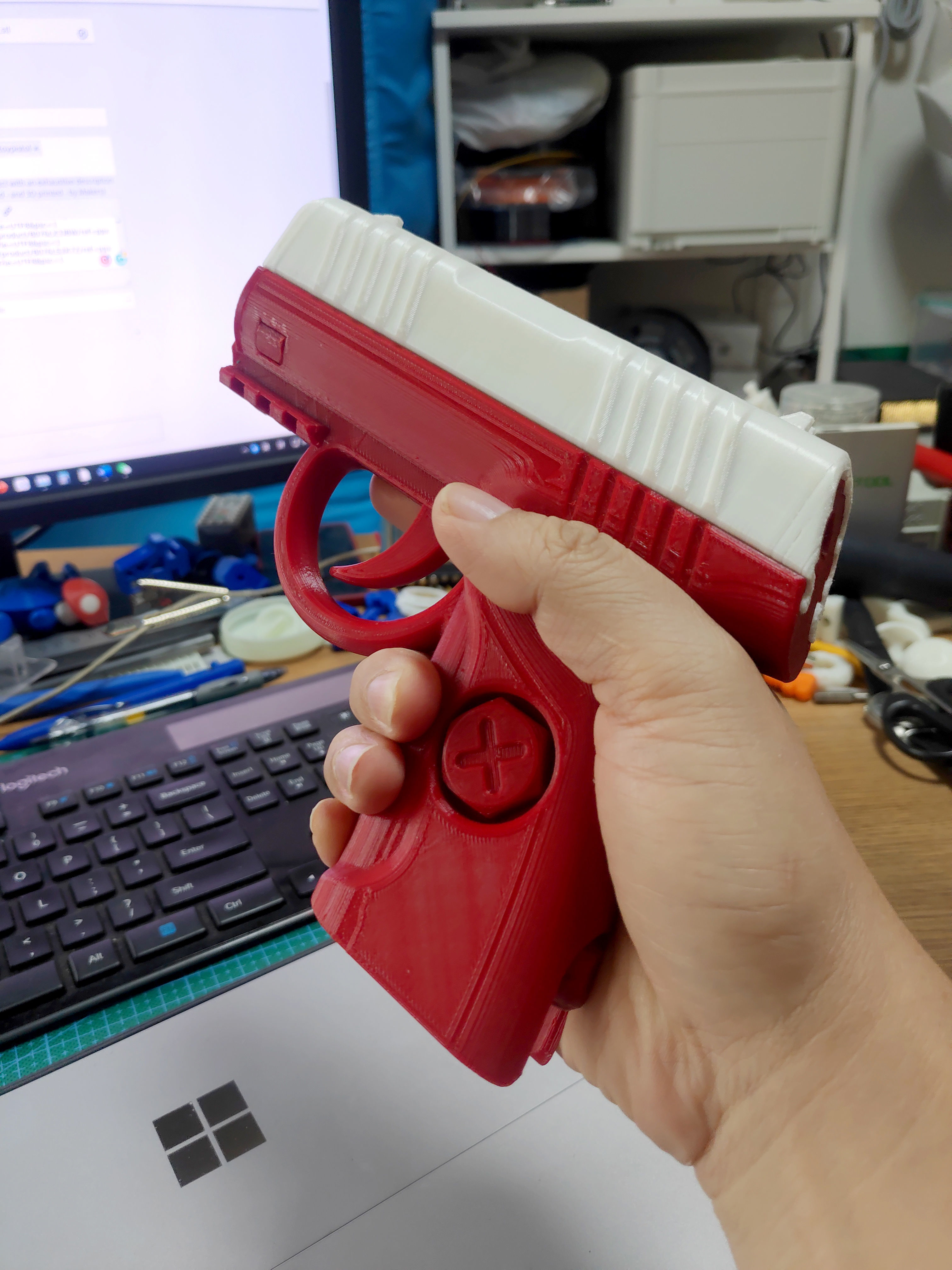 Toy Pistol 3D print model_16