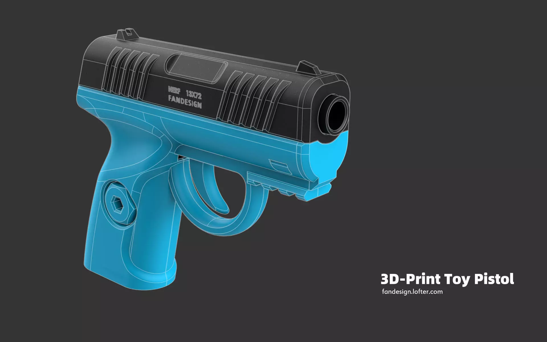 Toy Pistol 3D print model_0