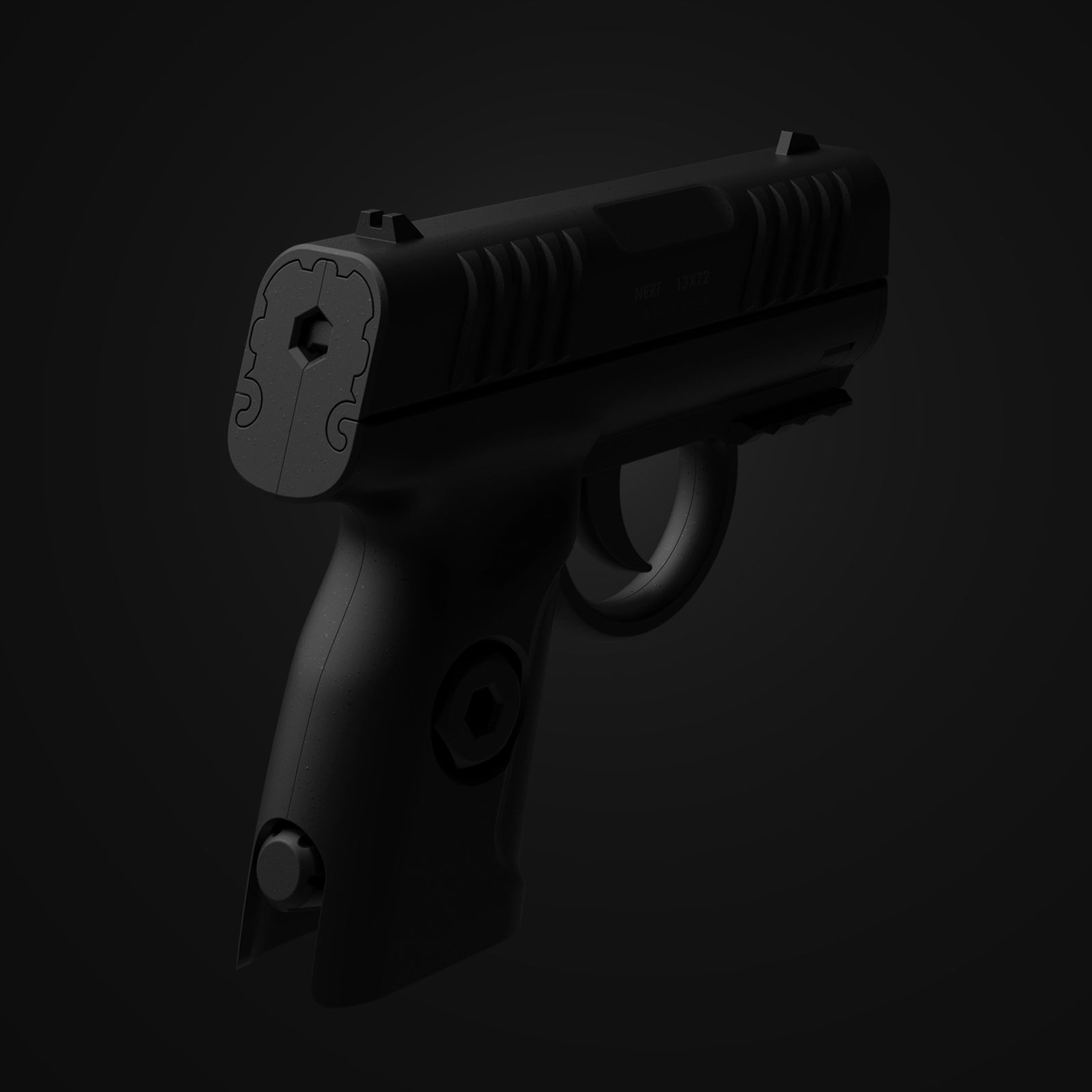 Toy Pistol 3D print model_3