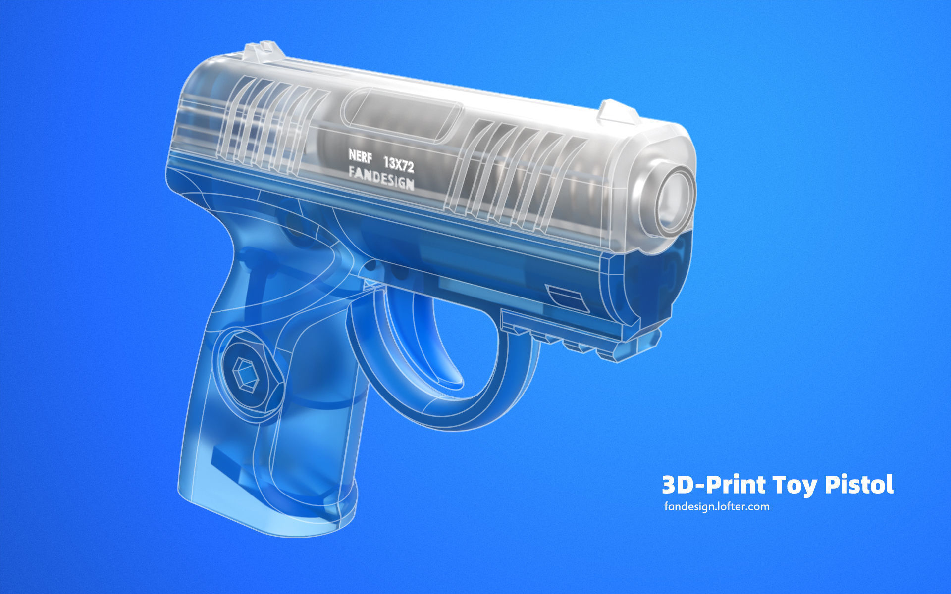 Toy Pistol 3D print model_12