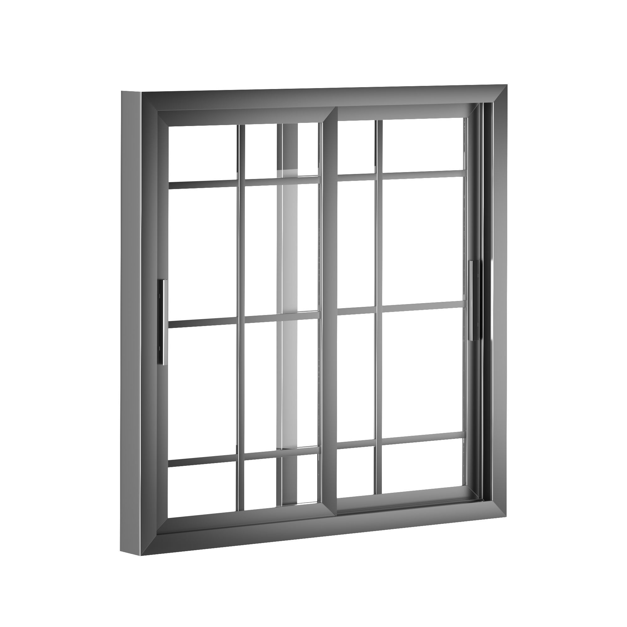 Aluminum Sliding Windows 3D model_4