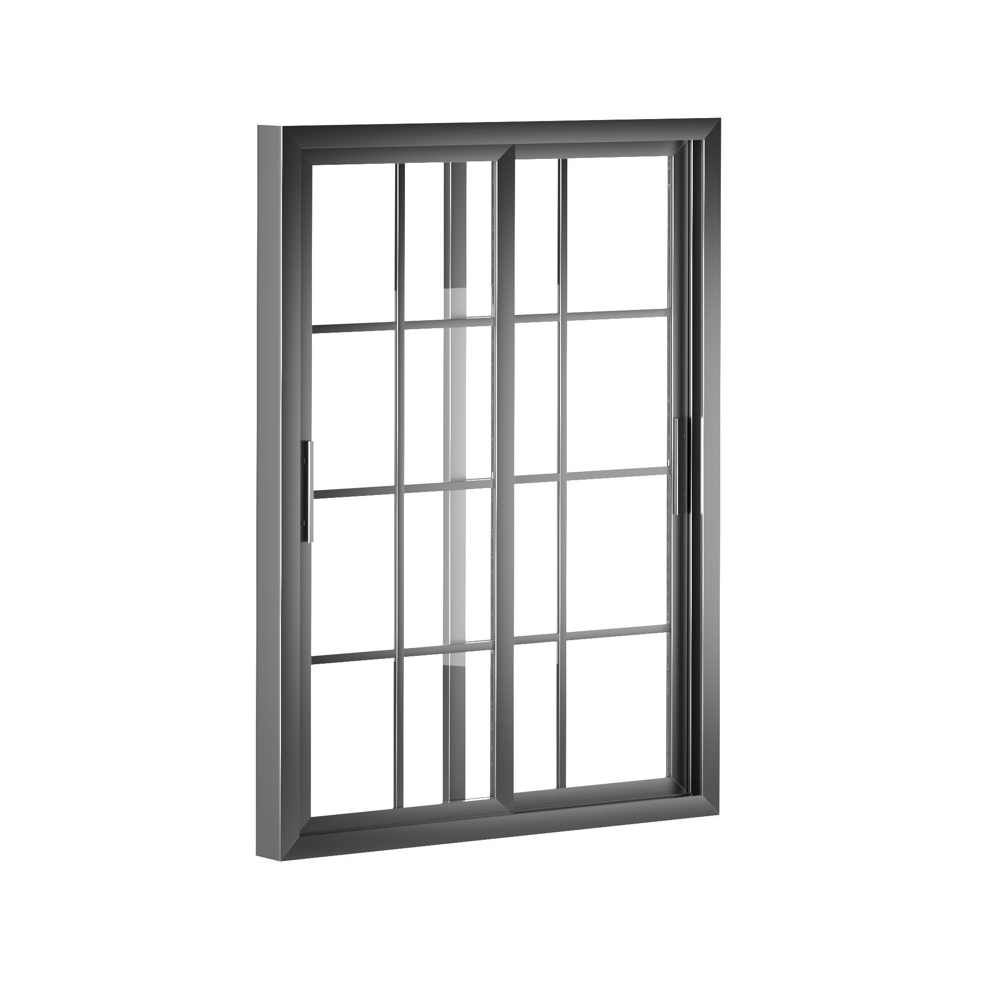 Aluminum Sliding Windows 3D model_5