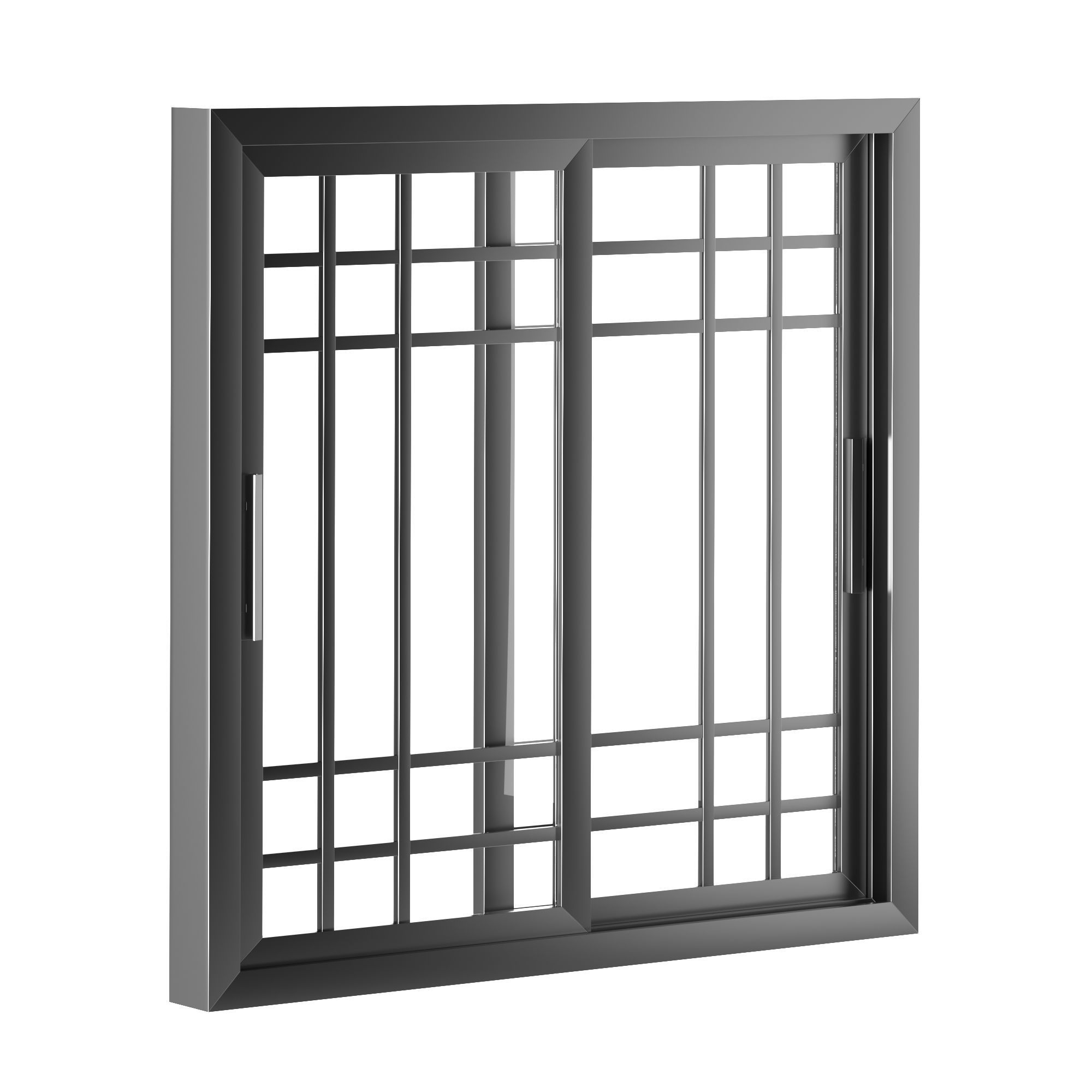 Aluminum Sliding Windows 3D model_12