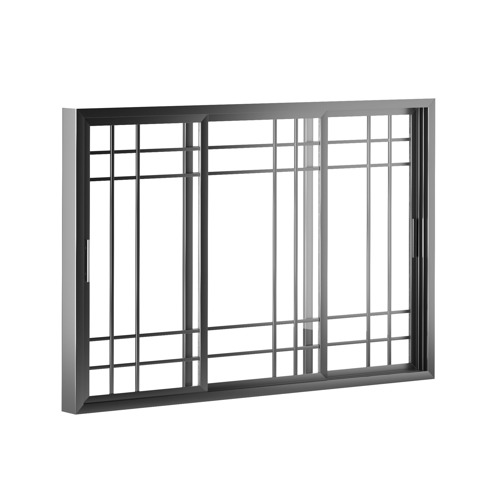 Aluminum Sliding Windows 3D model_10