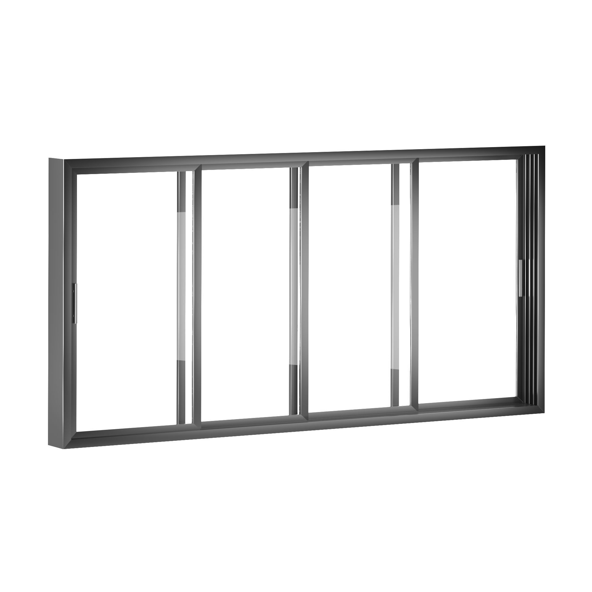 Aluminum Sliding Windows 3D model_7