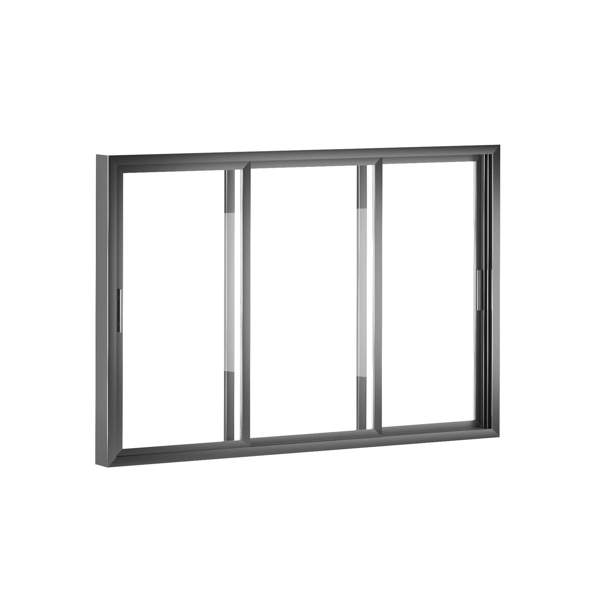 Aluminum Sliding Windows 3D model_6