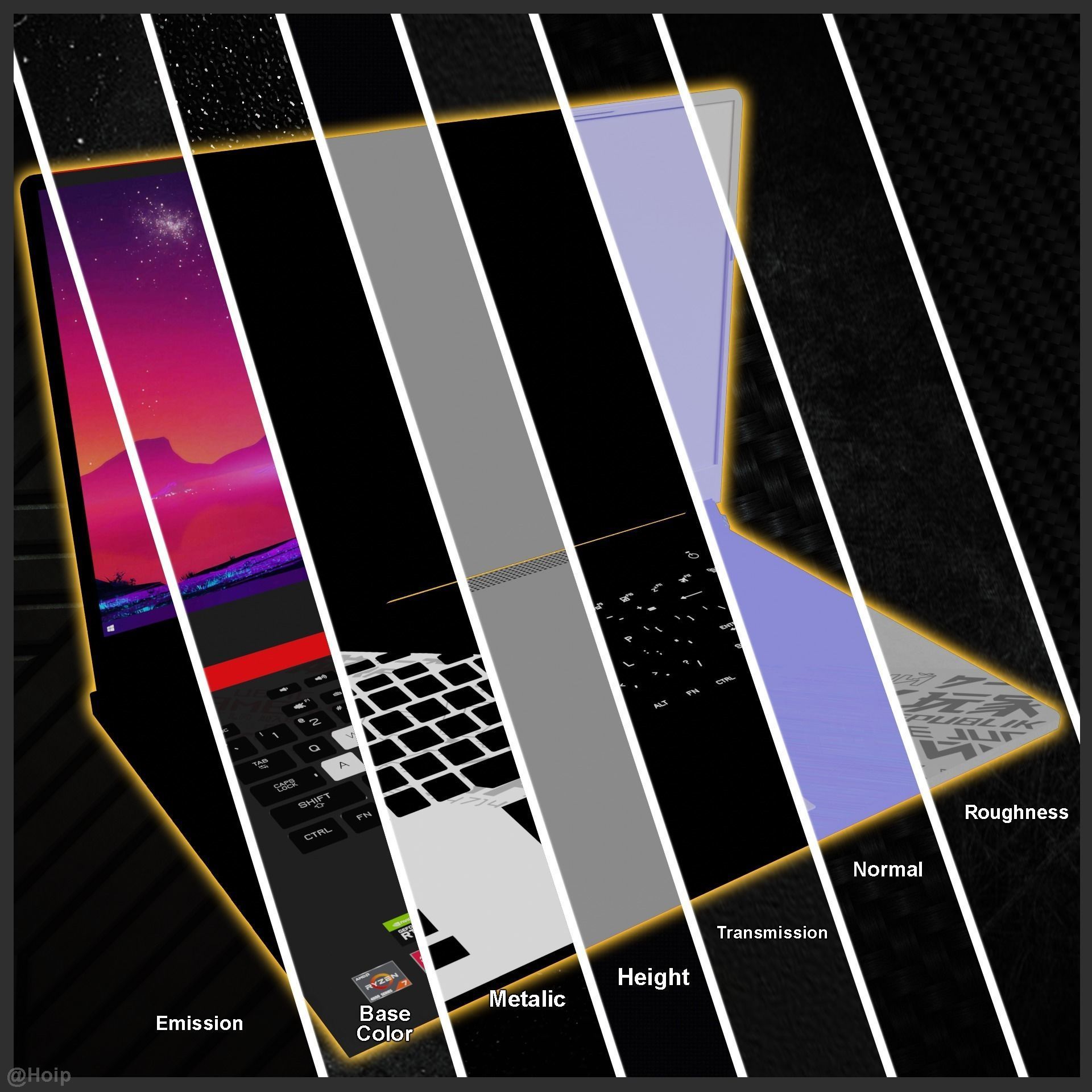 Asus ROG Strix G15 - Gaming Laptop 3D model_12