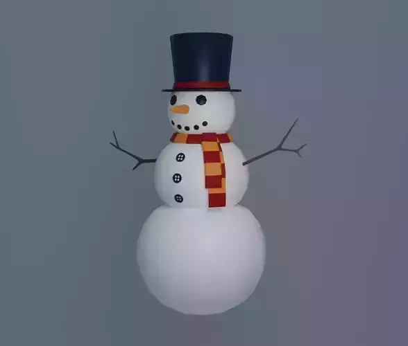 Snowman in top hat