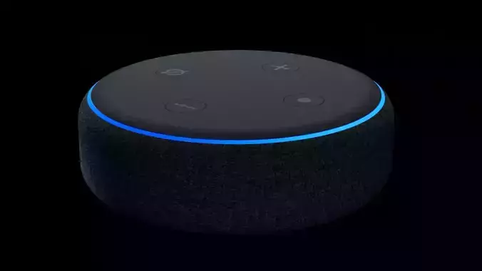 third generation echo dot alexa 3D model