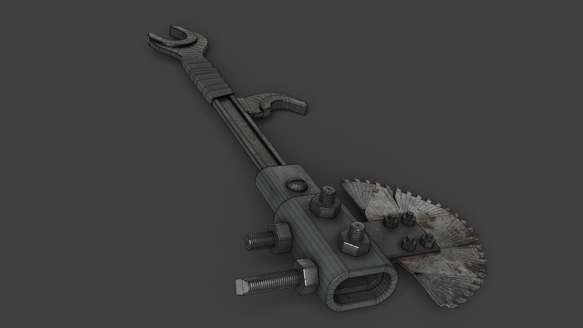 Modifiable Strike Weapon 12 Low-poly 3D model_14
